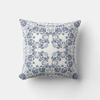 Coussin Mandala bleu poussiéreux