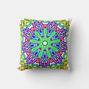 Coussin Mandala coloré Abstrait