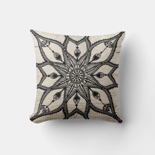 Coussin Mandala Cushion : L'élégance Boho-Chic pour votre  (Recto)