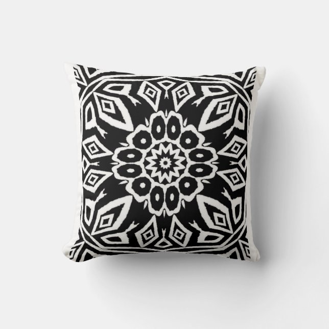 Coussin Mandala de minuit (Recto)