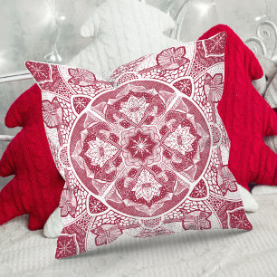 Coussin Mandala de Noël Nature Oiseau Choisissez Votre Cou