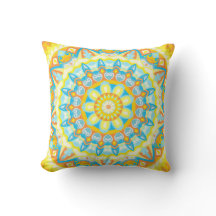Mandala d'été jaune orange floral bohème