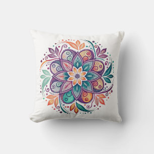 Coussin « Mandala d'harmonie radieuse »