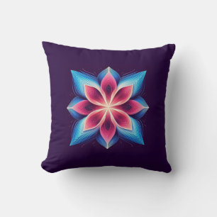 Coussin Mandala en fleurs radieuses