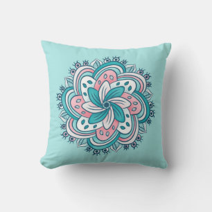 Coussin Mandala Fleur Aux Yeux Cachés Amusants Enfants Ble