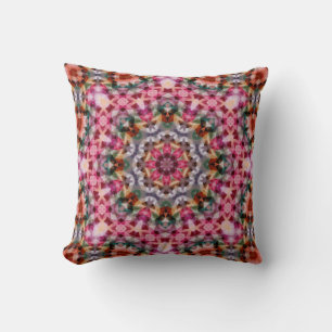 Coussin Mandala ronde kaléidoscope décoration ornemental