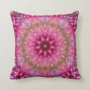Coussin Mandala rose et magenta