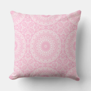 Coussin Mandala rose motif de kaléidoscope mignon