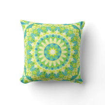 Mandala vert décoration bohème inspirée de la natu