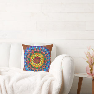 Coussin Mandala Vibrant