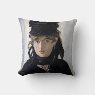 Coussin Manet - Berthe Morisot avec un bouquet de violette
