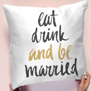 Coussin Manger Boire Être Marié