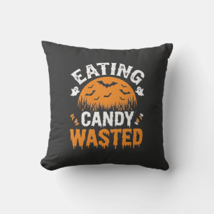 Coussin Manger des bonbons gâché Halloween Design_1