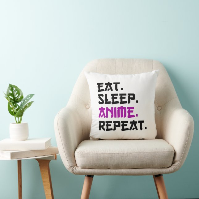 Coussin Manger Dormir Anime Répéter     (Chaise)