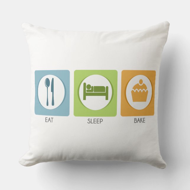 Coussin Manger Dormir Cuire ! (Recto)