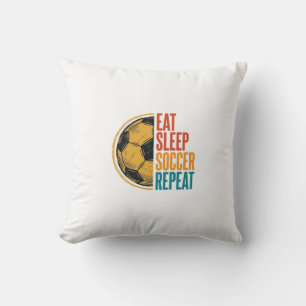Coussin Manger Dormir Football Répéter Conception de Maill