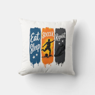 Coussin Manger Dormir Football Répéter Conception de Maill