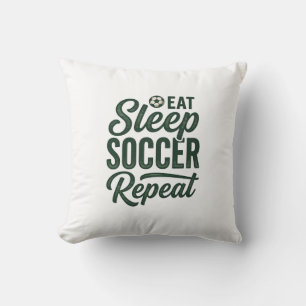 Coussin Manger Dormir Football Répéter Conception de T-Shi