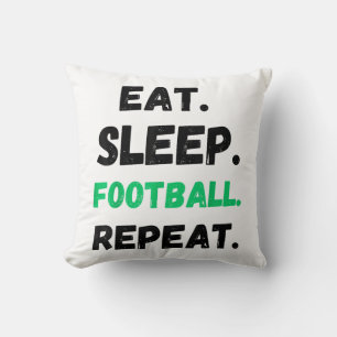 Coussin Manger Dormir Football Répéter Mignon Manger Dormi