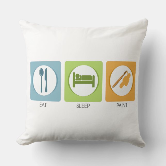 Coussin Manger Dormir Peindre (Recto)