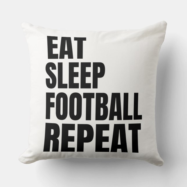 Coussin manger le football de sommeil (Recto)