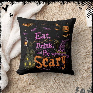 Coussin Mangez, Buvez, et Soyez Effrayant   ExDesigner   H