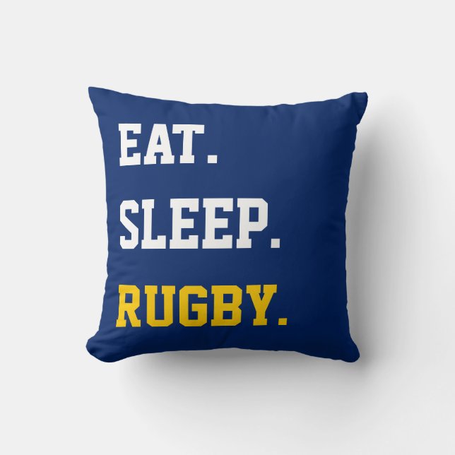 Coussin Mangez le rugby du sommeil (Recto)