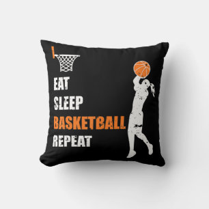 Coussin Mangez Le Sommeil Basketball Répétez Les Filles Ba