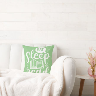 Coussin Mangez le sommeil lire le livre Lover