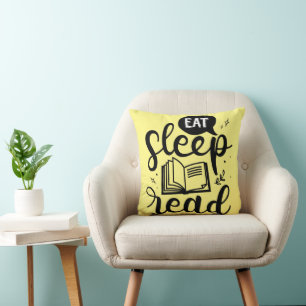 Coussin Mangez le sommeil lire le livre Lover
