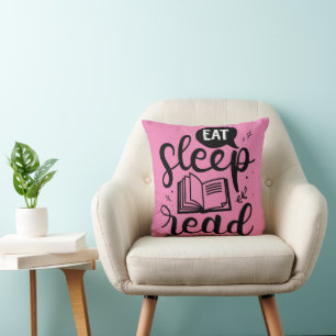 Coussin Mangez le sommeil lire le livre Lover