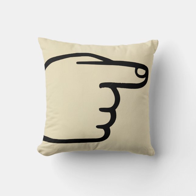 Coussin Manicule main simple à pointes (Recto)