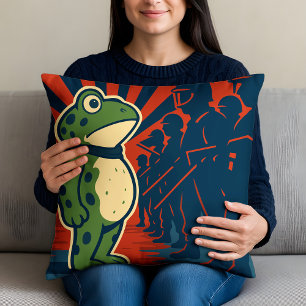 Coussin Manifestation de la Grenouille de Portland