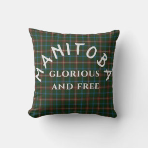 Coussin Manitoba Motto et Tartan