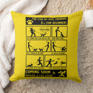 Coussin Manuel d'instruction de chien amusant