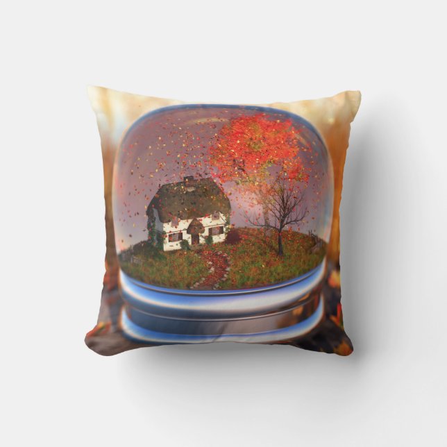 Coussin Maple Leaf Globe (Recto)