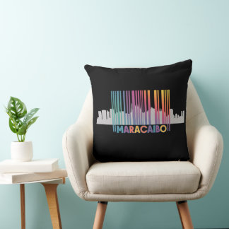 Coussin Maracaibo City Code-barres Art Latin Pride