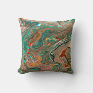 Coussin Marbre abstrait arrière - plan acrylique. Marbling