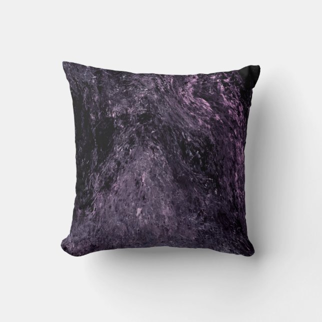 Coussin Marbre Abstrait| Violet (Recto)