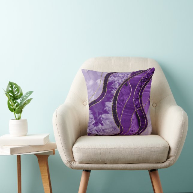 Coussin Marbre Agate Or Glam 9 (Chaise)