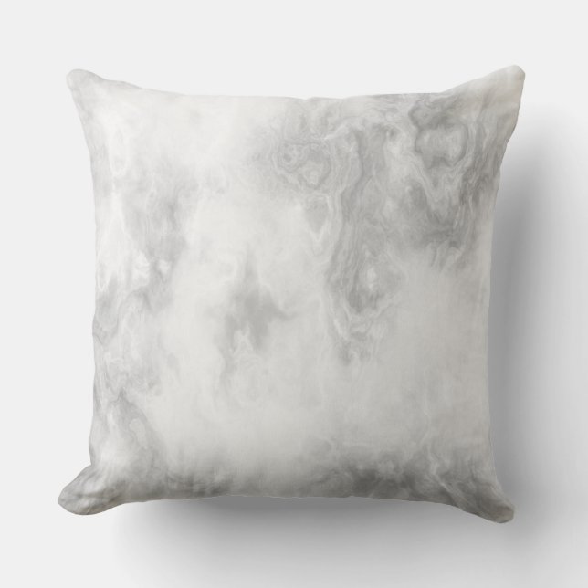 Coussin Marbre blanc et gris (Recto)