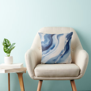 Coussin Marbre Bleu Profond