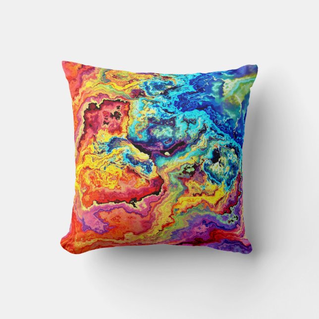 Coussin Marbre coloré brillant (Recto)