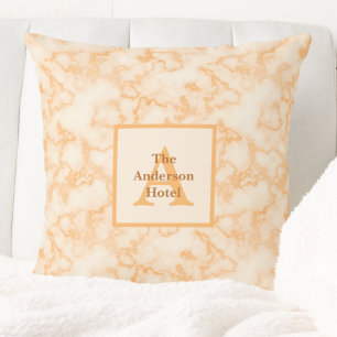 Coussin Marbre des Faux Orange