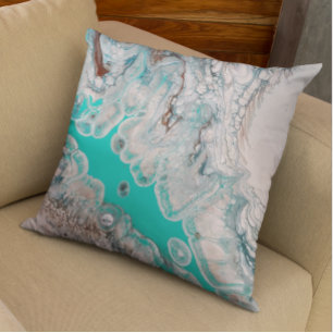 Coussin Marbre en pierre vive Look Fluid Acrylique Art