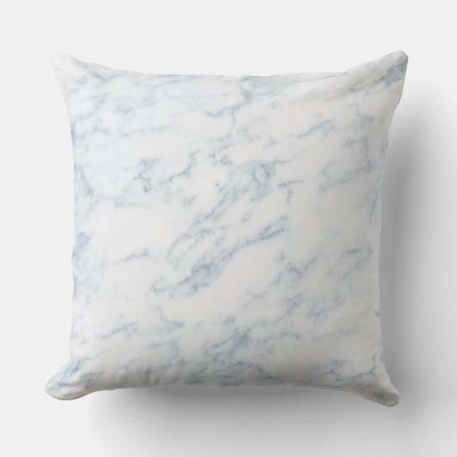 Coussin Marbre faux teinté de bleu (Recto)