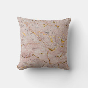 Coussin Marbre Golden Rose Texture Jeu d'oreiller