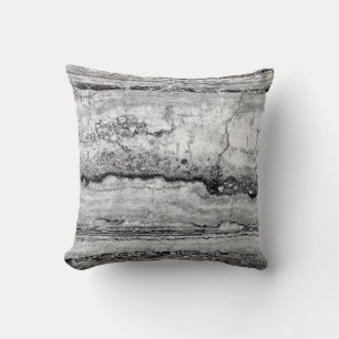 Coussin Marbre gris granit motif en pierre abstrait