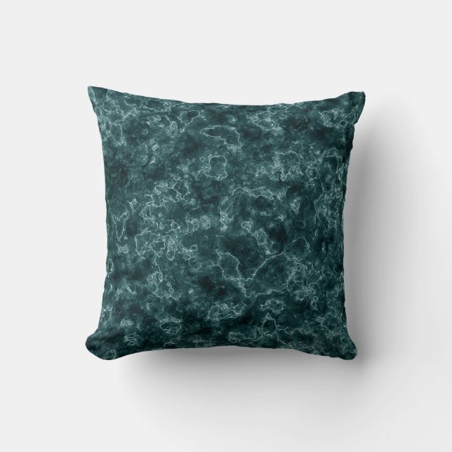 Coussin Marbre noir turquoise (Recto)