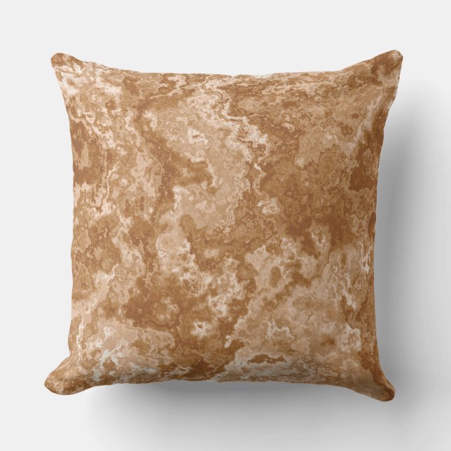 Coussin Marbre rouille abstrait (Recto)